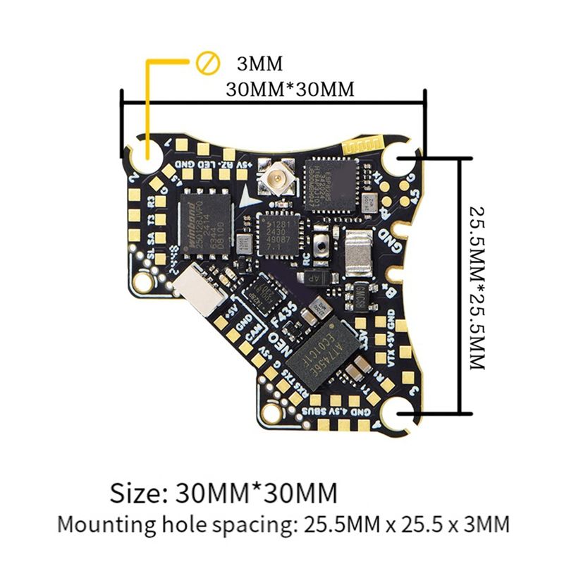 FBIL-F435 NEO 1S AIO Flight Co - огляд і ціна Drone Flight Controller