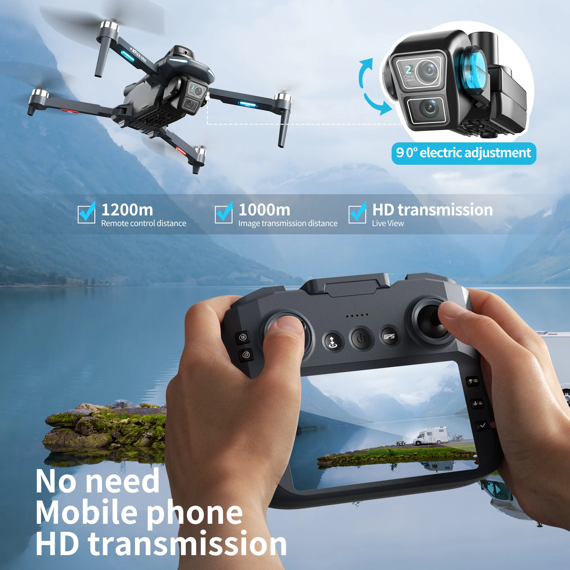 Lenovo XT606 Drone Professiona - огляд і ціна Drone Gps Mount