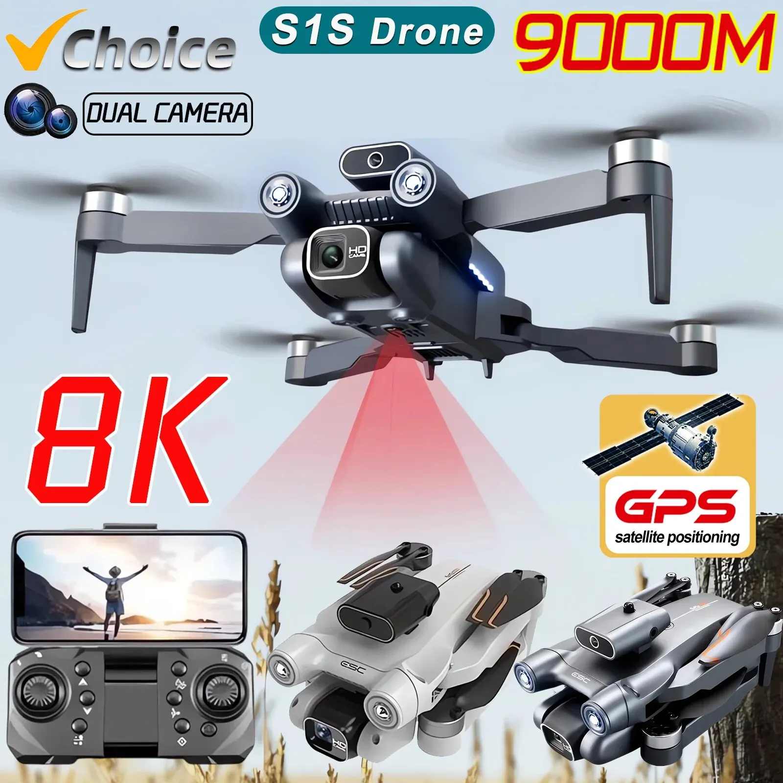 New S1S 5G GPS Drone Camera 8K - огляд і ціна Drone Gps Mount