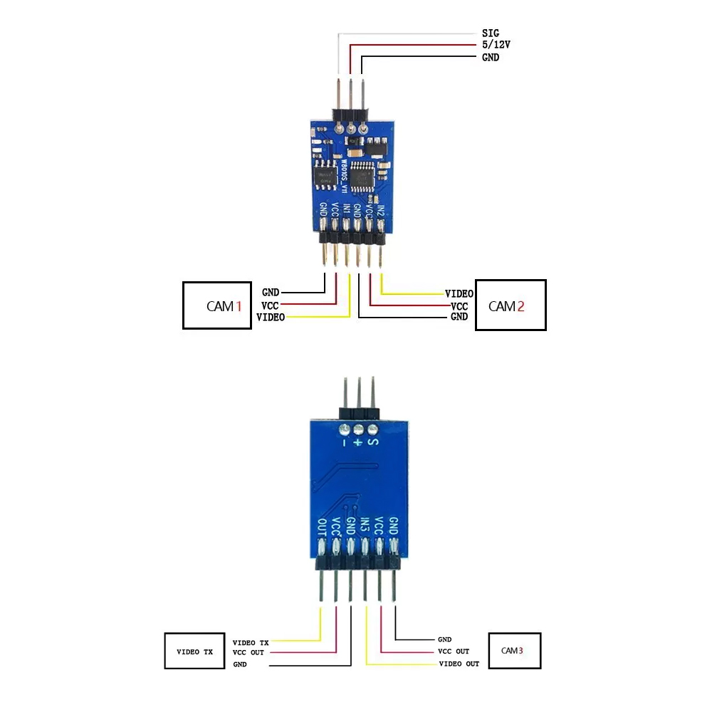 5.8G 3 Channel Video Switcher  - огляд і ціна Drone Camera