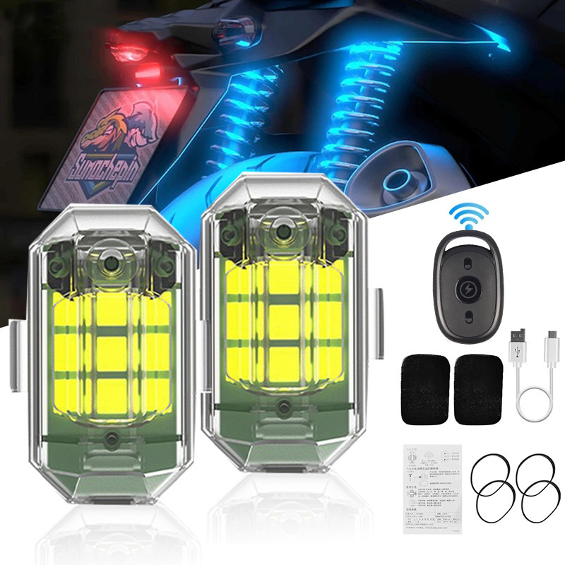1/2/4Pc Remote Motorcycle Ligh - огляд і ціна Drone Led Light