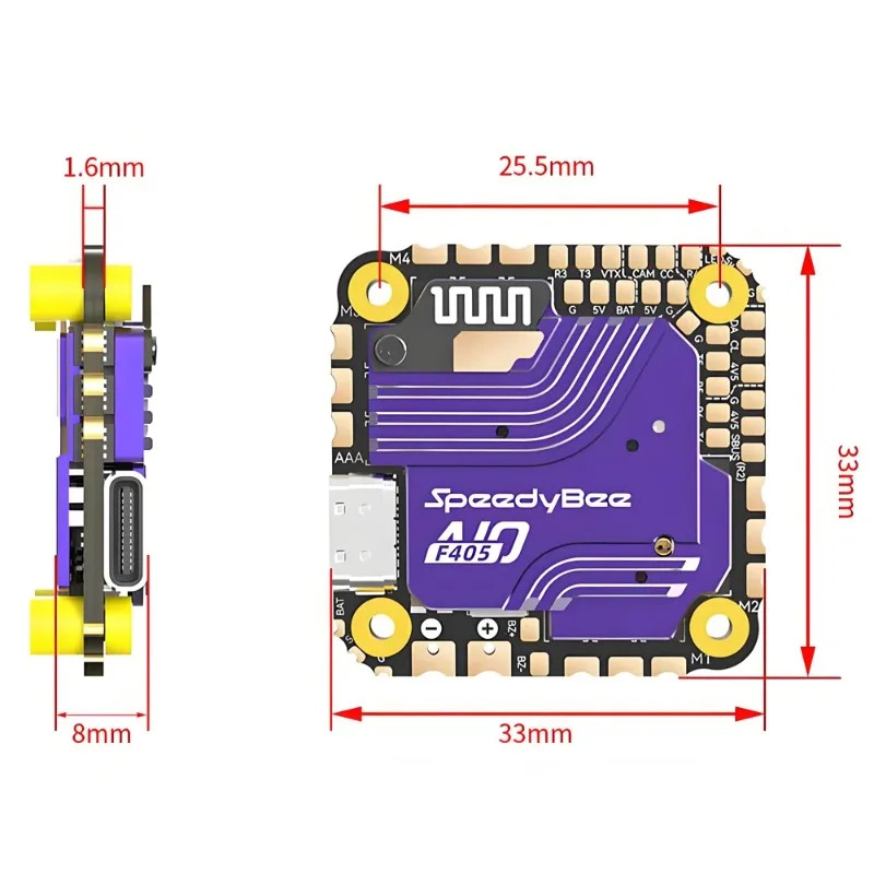 SpeedyBee F405 AIO Flight Cont - огляд і ціна Drone Esc