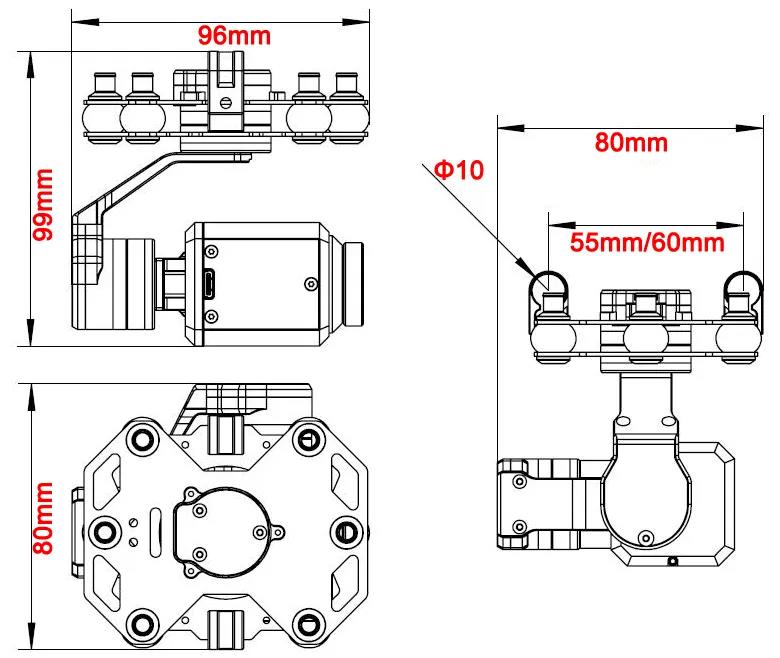 Tarot TL3T20 3-axis Gimbal 640 - огляд і ціна Drone Camera